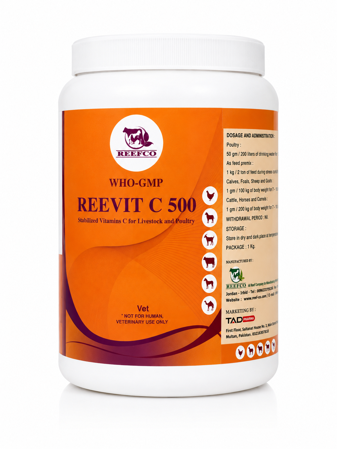 REEVIT C 500 — animal health product by Tad Pharma